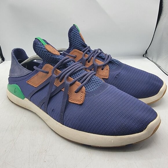 Olukai Mio li Mens 14 Blue Sneaker Shoes Casual Outdoors Walking Comfort
